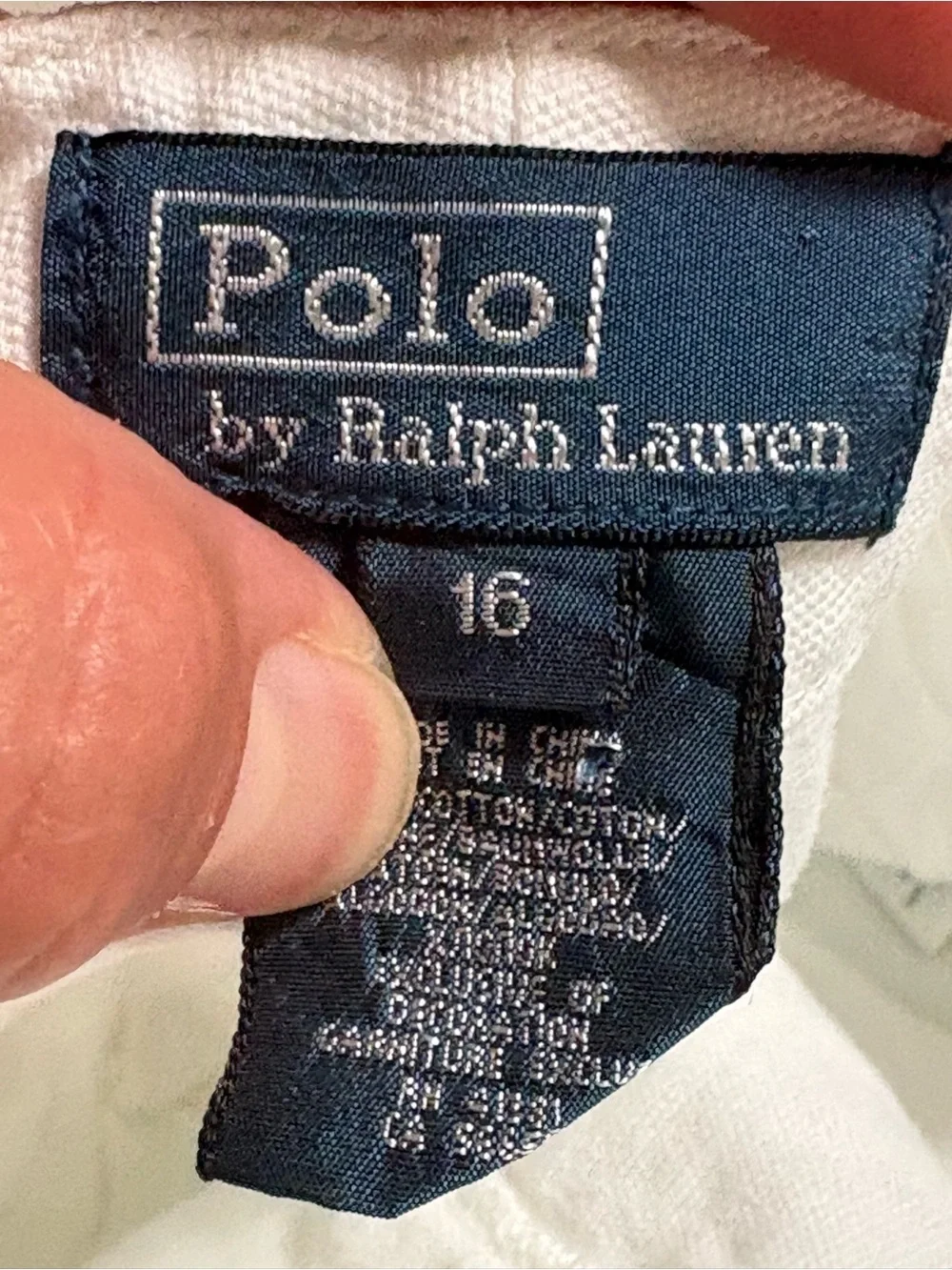 Ralph Lauren White Flat Front Men's Shorts